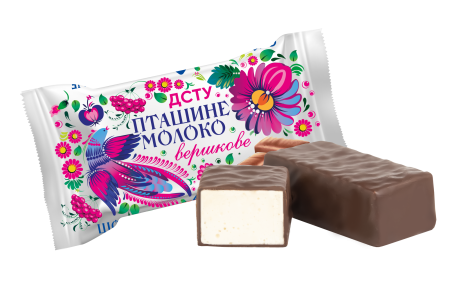 Glazed sweets Ptashine moloko creamy  